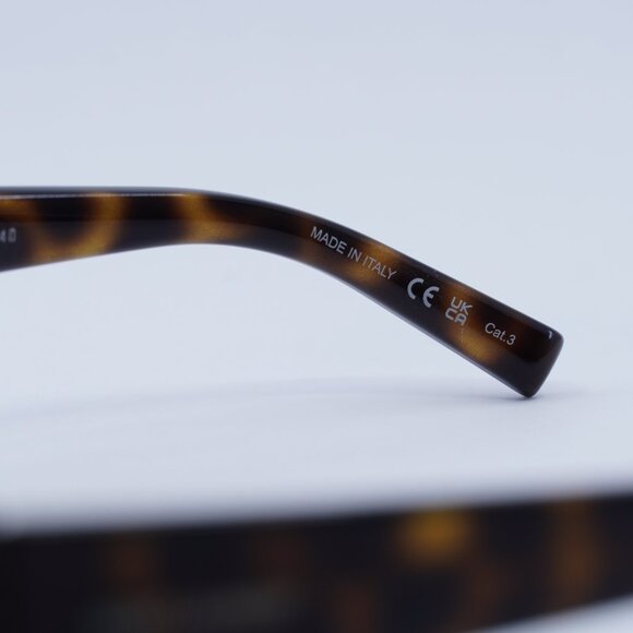 Saint Laurent SL593 002 Sunglasses Havana Cat Eye Frame, Grey Lenses - Picture 8 of 11